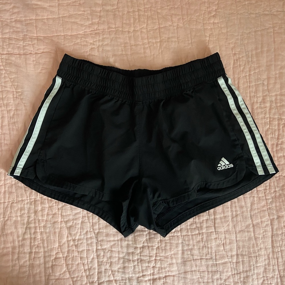 Adidas Women’s Black AeroReady 3-Stripe Athletic Shorts